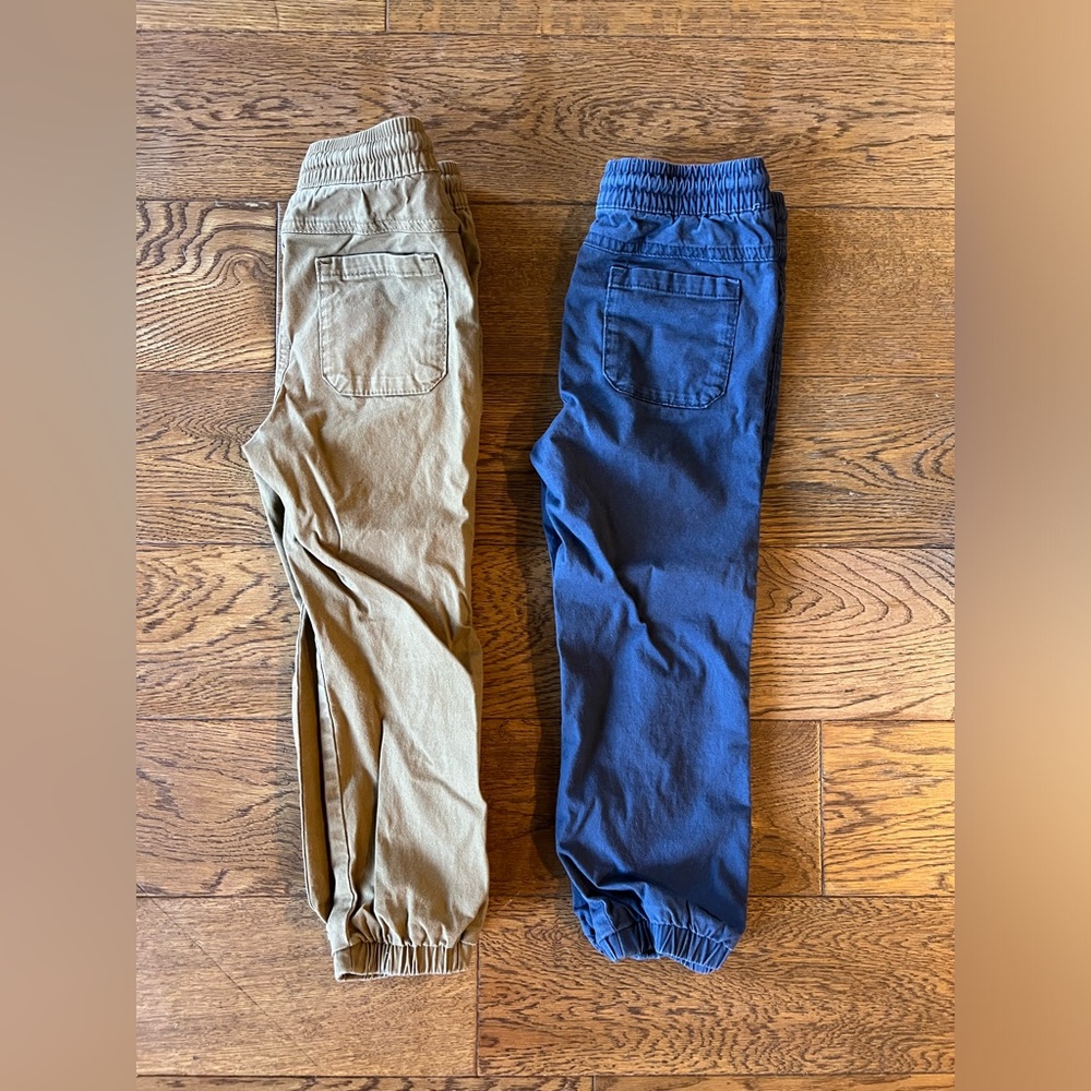 Boys jogger pants navy and khaki. Size 4T